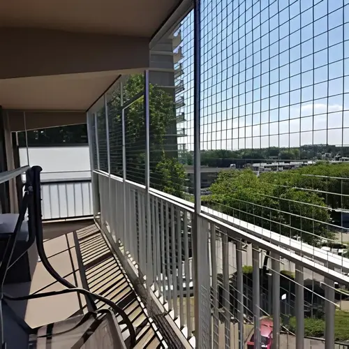 Invisible Grill Pigeon Net Installation in Chikalthana (Airport Area) | Balcony Safety Nets