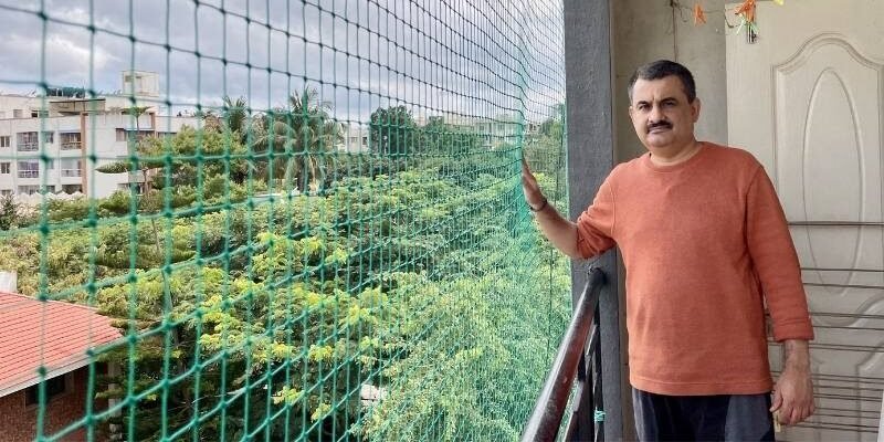 Invisible Grill Pigeon Net Installation in Chikalthana (Airport Area) | Balcony Safety Nets