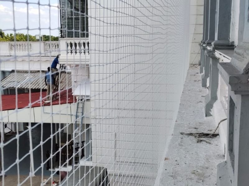 Pigeon Net Installation in Chikalthana MIDC | Balcony Nets  Invisible Grill