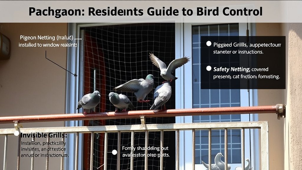 Pigeon Net Installation in Pachgaon - Safer Balconies Invisible Grill for Kids  Bird Control